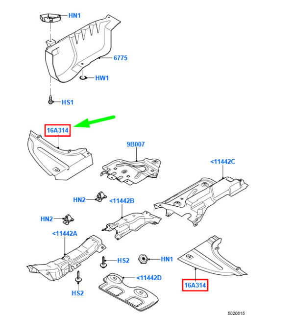 4980485 - NEW FORD TRANSIT CONNECT MK1 FRONT LEFT STONE DEFENDER SIGN 4980485 ORIGINAL