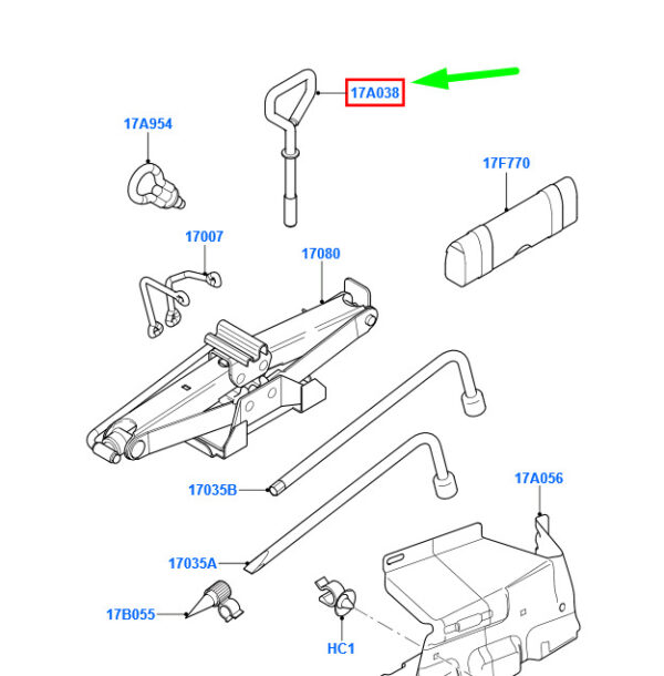 5140754 - NEW FORD TRANSIT CONNECT MK1 REPLACEMENT WHEEL TOOLS MOUNTING PIN 5140754