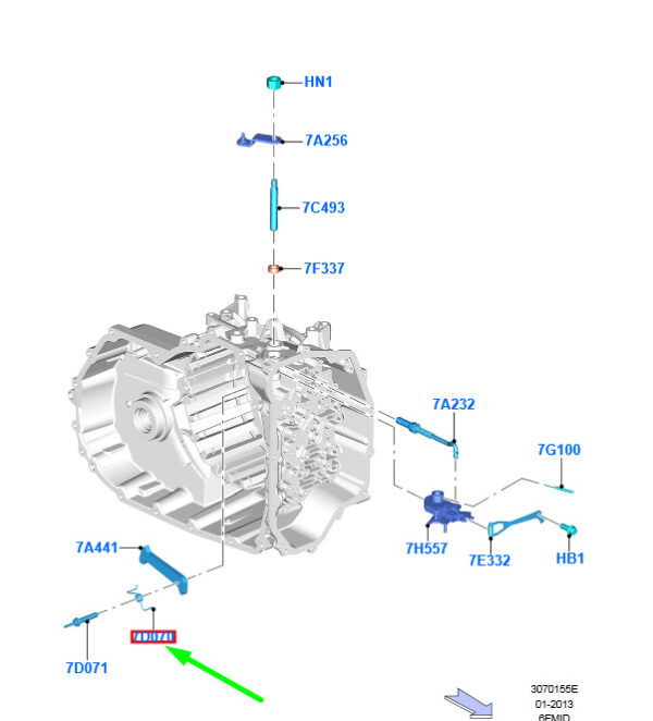 5187236 - NEW FORD KUGA MK2 C520 TRANSMISSION PAWL SPRING 5187236 9L8P-7D070-AD GENUINE