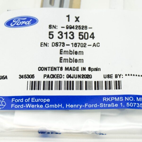 5313504 - Ford Mondeo MK5 Tailgate Nameplate DS73-16702-AC 5313504 NEW