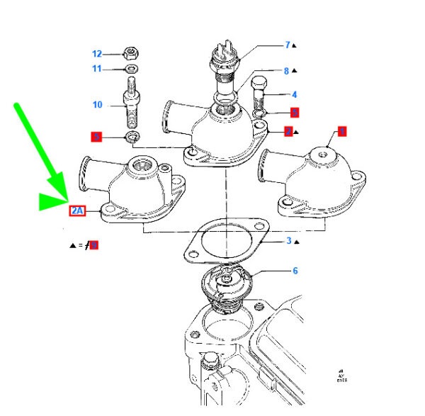 6814635 - NEW FORD FIESTA BE91 MK4 THERMOSTAT WATER OUTLET CONNECTOR 6814635 ORIGINAL