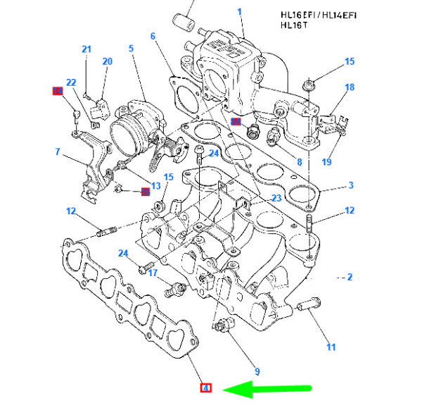 6930966 - FORD FIESTA BE91 MK4 INTAKE MANIFOLD GASKET 6930966 94SM-9441-ONWARDS NEW GENUINE