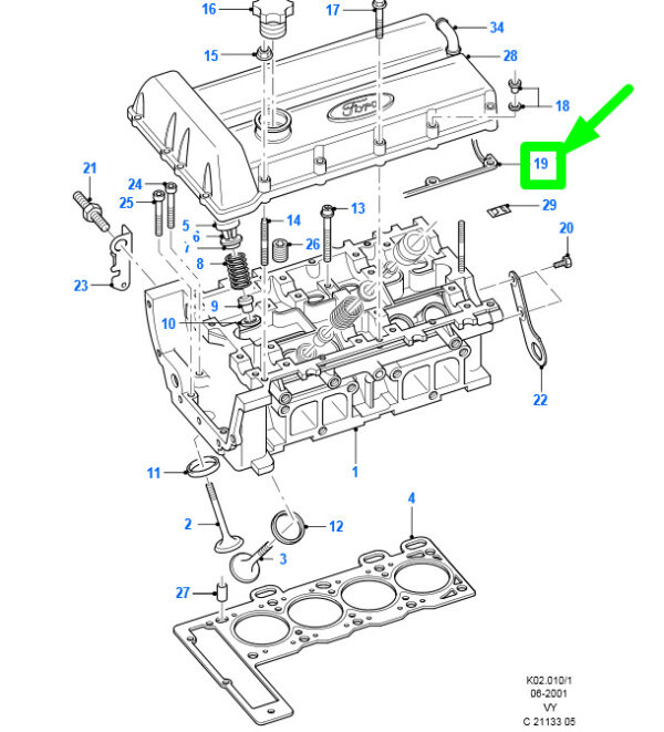7024740 - NEW FORD GALAXY V191 MK1 VALVE ROCKER ARM COVER GASKET 7024740 ORIGINAL