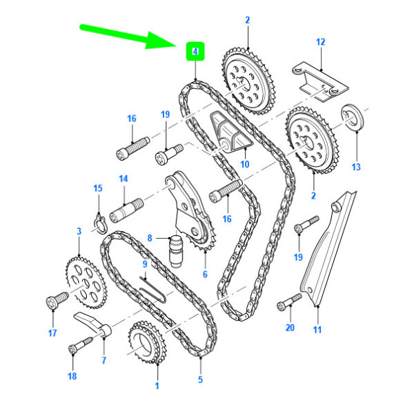 7079279 - NEW FORD GALAXY V191 MK1 TIMING CHAIN 7079279 95WM-6268-AA ORIGINAL