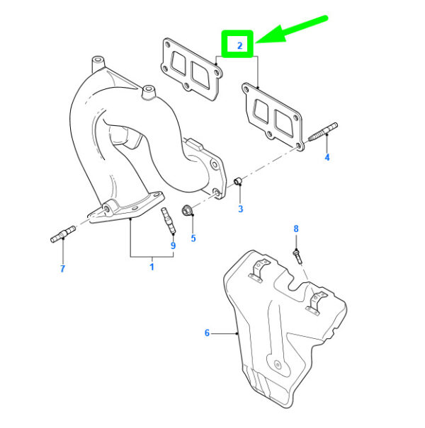 7087453 - NEW FORD GALAXY V191 MK1 EXHAUST MANIFOLD GASKET 7087453 95WM-9448-C2A ORIGINAL