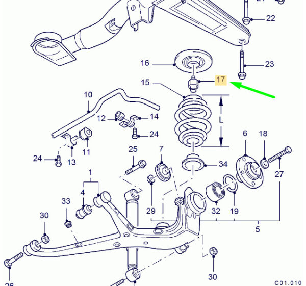 7362465 - NEW FORD GALAXY MK1 REAR SUSPENSION BUMP STOP 95VW-5K570-AD 7362465 ORIGINAL
