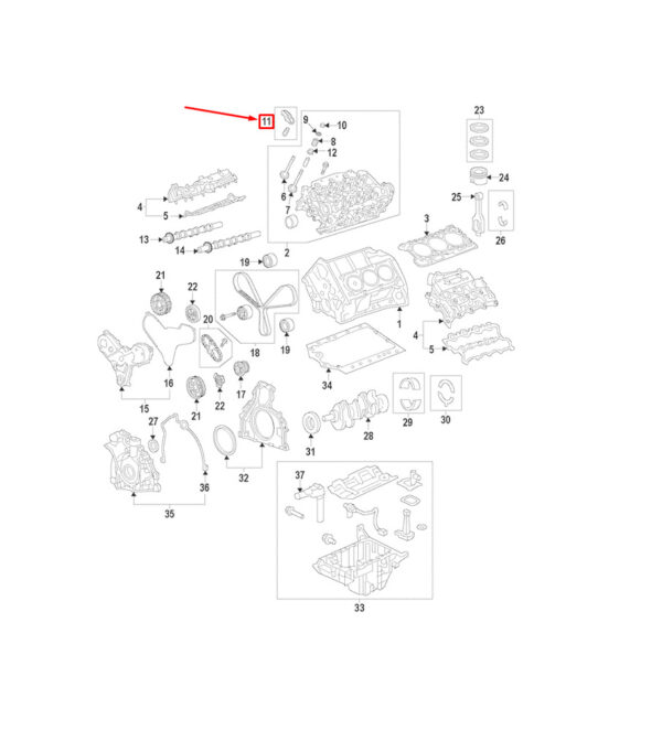 1336545 - LAND ROVER RANGE ROVER SPORT L494 Engine Rocker Lever Follower 1336545 NEW GENUINE