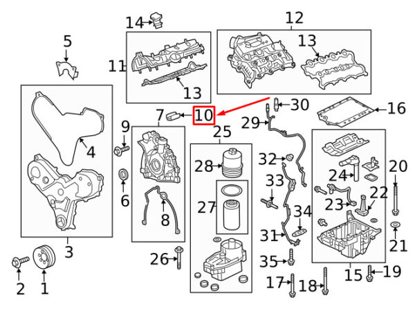 1346539 - LAND ROVER RANGE ROVER SPORT L494 Engine Oil Pump Gasket 1346539 NEW GENUINE