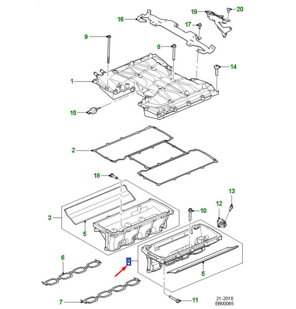 AJ812098 - JAGUAR XE X760 Left Lower Intercooler Bowl and Filler AJ812098 NEW
