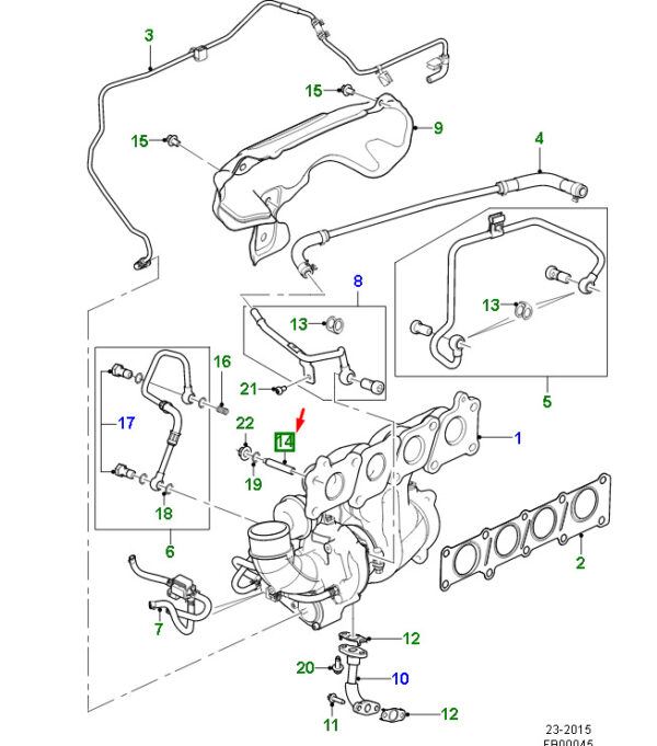 AJ812929 - JAGUAR F-PACE X761 Distributor to Cylinder Head Bolt AJ812929 NEW Original