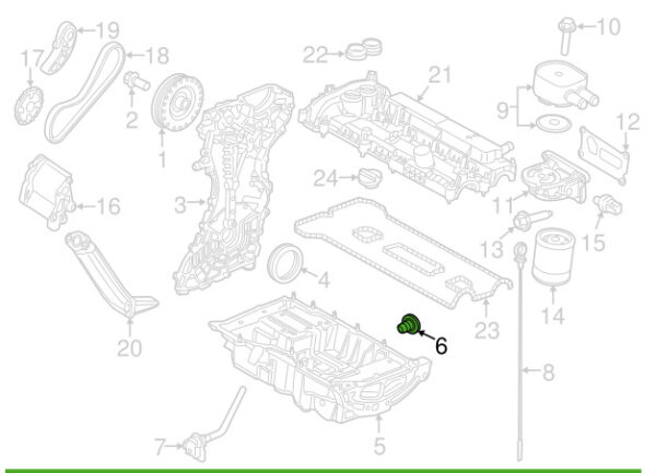 AJ813123 - JAGUAR F-PACE X761 Drain Screw AJ813123 New Original