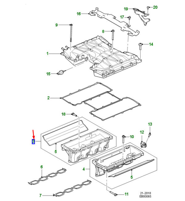 AJ813939 - JAGUAR XE X760 Intercooler Tray and Buffer Bottom Right AJ813939 NEW