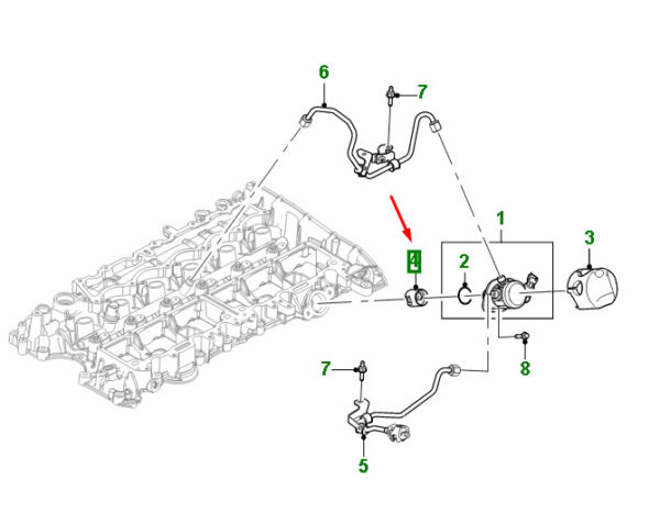 AJ814139 - Jaguar F-Pace X761 Pestle for Fuel Pump AJ814139, Original Part