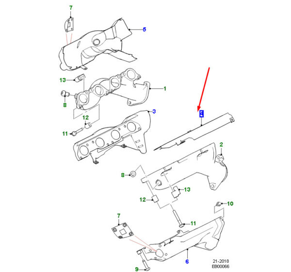 AJ814236 - Jaguar F-PACE X761 Left Exhaust Firm Gasket AJ814236 NEW ORIGINAL