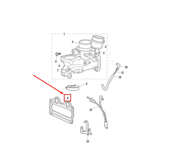 AJ83292 - JAGUAR XF X250 throttle housing gasket AJ83292 NEW ORIGINAL
