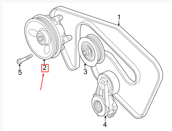 AJ89037 - JAGUAR XF X250 accessories pulley AJ89037 NEW ORIGINAL