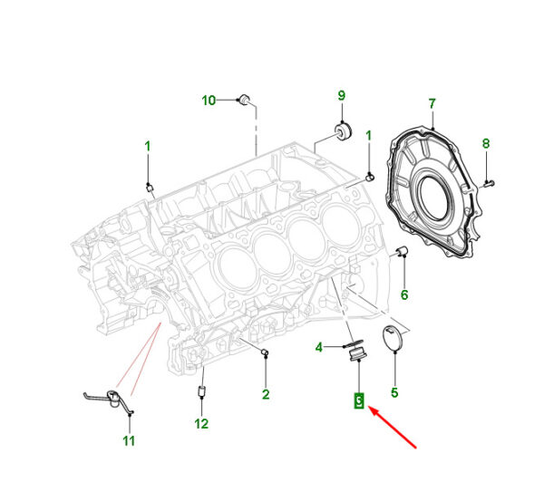 AJ89178 - Jaguar F-PACE X761 Transmission to Engine Cylinder Block Fit AJ89178 NEW