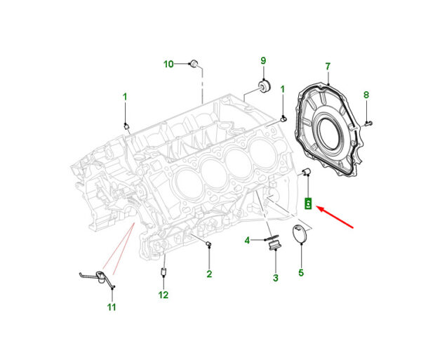 AJ89178 - Jaguar F-PACE X761 Transmission to Engine Cylinder Block Fit AJ89178 NEW