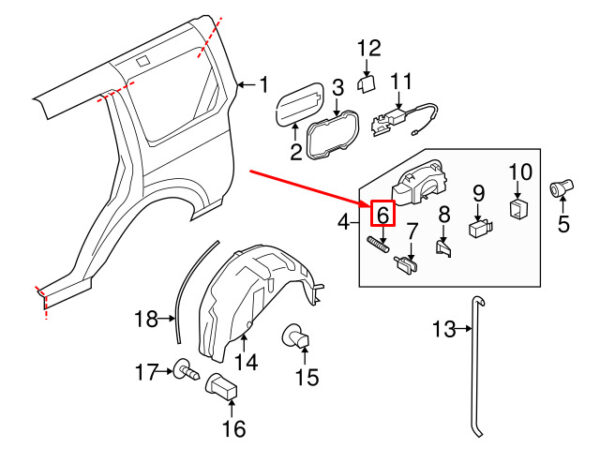 BPA780120 - LAND ROVER DISCOVERY 4 L319 Fuel Pocket Spring BPA780120 NEW GENUINE