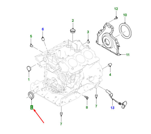 C2C11491 - JAGUAR F-PACE X761 Crankshaft Oil Gasket Front C2C11491 NEW Original