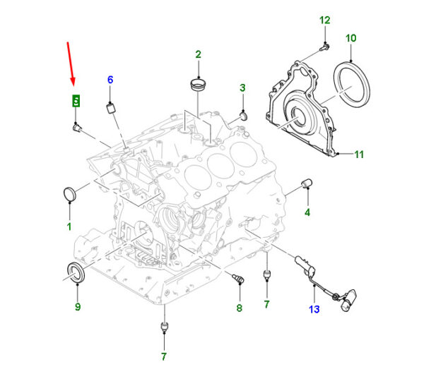 C2C25946 - Jaguar F-PACE X761 Water Drain Screw C2C25946, Original Part