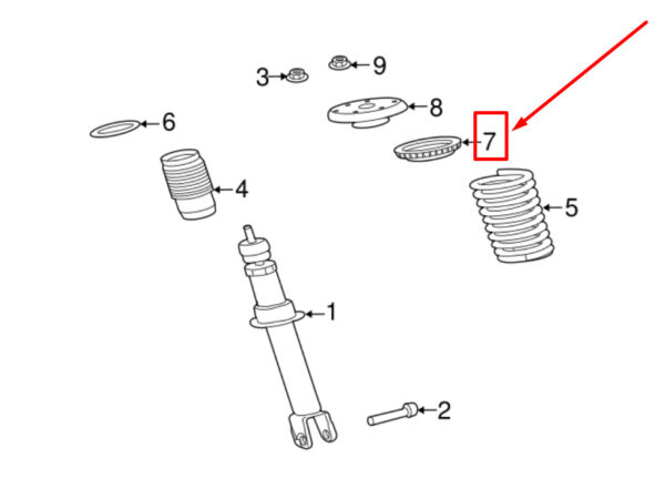 C2D16903 - JAGUAR XK Cabrio X150 Spring Upper Insulator C2D16903 NEW GENUINE