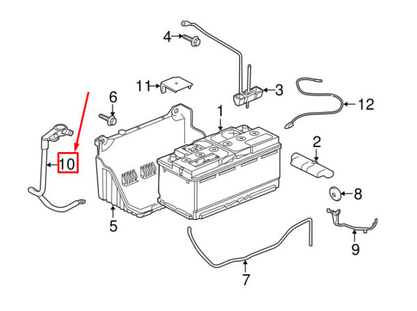 C2D32094 - JAGUAR XJ X351 Minus Cable Battery C2D32094 NEW ORIGINAL