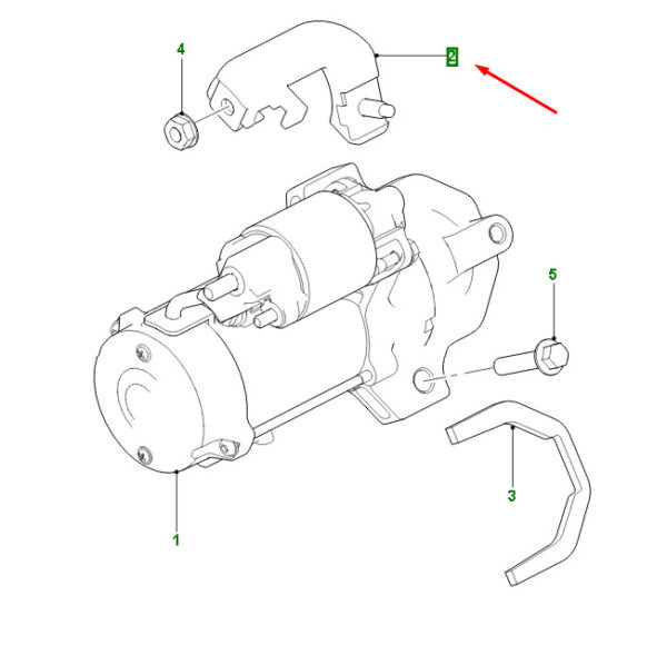 C2D34475 - Jaguar F-PACE X761 Starter Mount C2D34475, Original Part