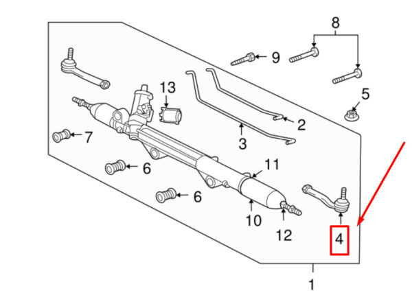 C2D7778 - JAGUAR XJ X351 TIE ROD END C2D7778 NEW GENUINE