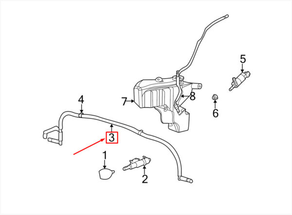 C2S36457 - JAGUAR X-TYPE X400 Headlight Wash Hose C2S36457 NEW ORIGINAL