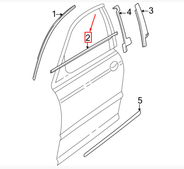 C2S42735 - JAGUAR X-TYPE X400 door strip front right C2S42735 NEW ORIGINAL