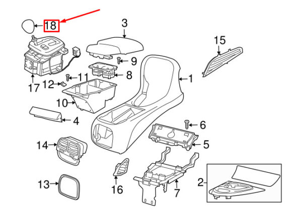 C2S46869 - JAGUAR XJ X350 shift button C2S46869 NEW ORIGINAL