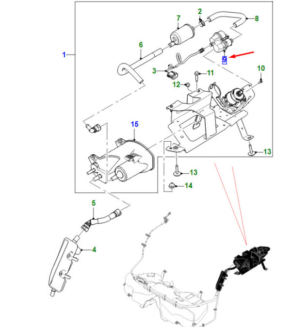 C2S52866 - Jaguar XE X760 Activated Carbon Container Leak Detection Pump C2S52866, NEW, ORIGINAL