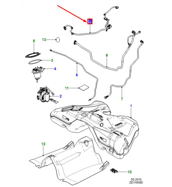 C2Z19894 - JAGUAR XF X250 Fuel Control Harness C2Z19894 NEW ORIGINAL
