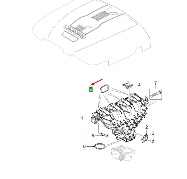 C2Z21974 - JAGUAR F-PACE X761 Intake Manifure Gasket C2Z21974 NEW ORIGINAL