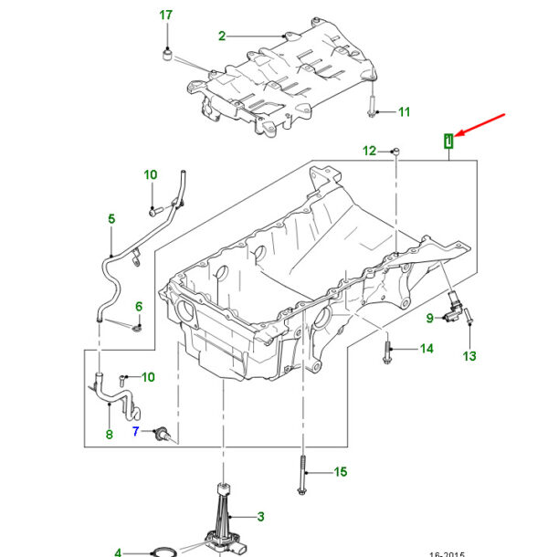 C2Z30947 - Jaguar F-PACE X761 Oil Pan C2Z30947 NEW ORIGINAL
