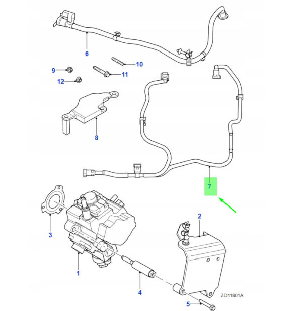 C2Z31040 - JAGUAR XF X250 fuel return hose C2Z31040 NEW ORIGINAL