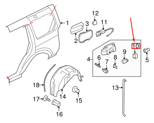 CAL500070 - LAND ROVER DISCOVERY 4 L319 Tank Gasket CAL500070 NEW GENUINE