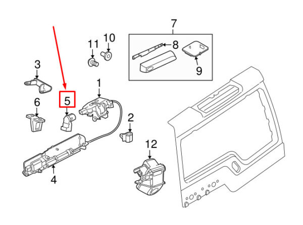 CWM500010 - LR DISCOVERY 4 L319 Tailgate Release Switch CWM500010 NEW GENUINE