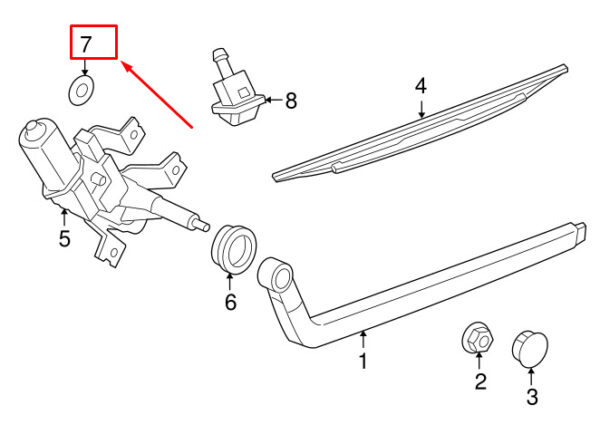 DYH500100 - 10PCS NEW LAND ROVER DISCOVERY 3 L319 REAR WINDSCREEN WIPER MOTOR GROOVE DYH500100