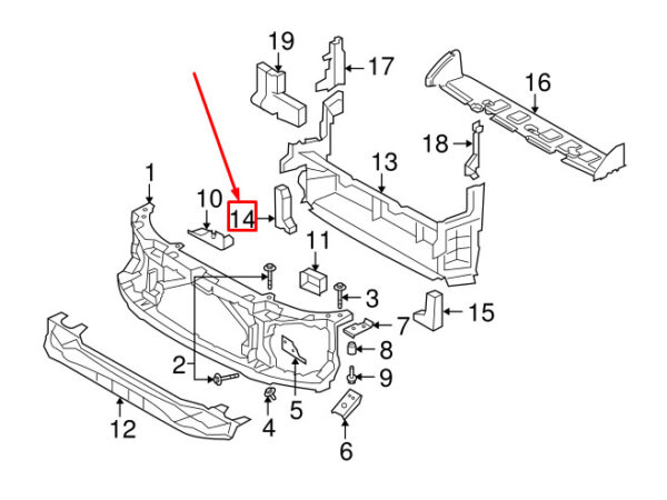 DZL500050 - LR RANGE ROVER SPORTL320 Radiator Repellent Right Paving DZL500050 NEW