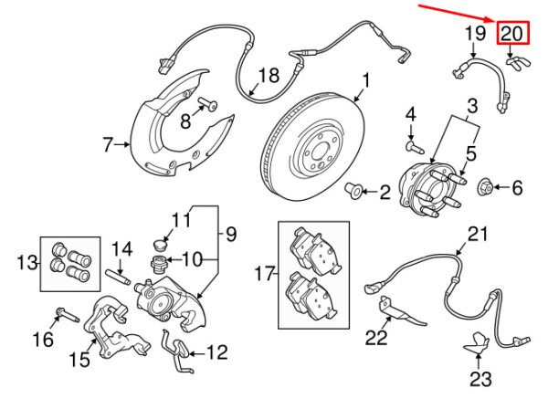 EJP7813 - LAND ROVER DISCOVERY L462 Brake Hose Clip EJP7813 NEW GENUINE