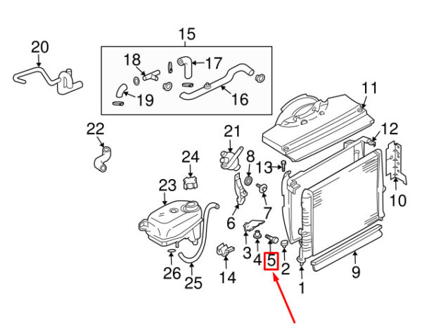 FS108167PL - LR DISCOVERY 4 L319 Lower Radiator Bracket Bolt FS108167PL NEW GENUINE