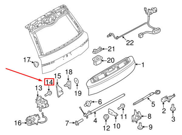 FS108206 - 25PCS NEW LAND ROVER DISCOVERY 4 L319 REAR LOCKING BOLTS FS108206