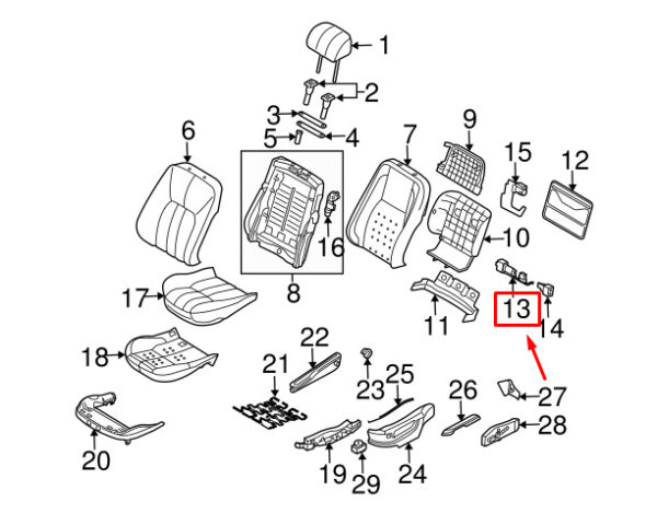 HKG000030 - LAND ROVER RANGE ROVER L322 Front Seat Lumbar Motor HKG000030 NEW GENUINE