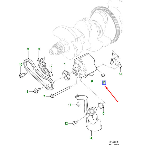 JDE2180 - JAGUAR XE X760 oil pump socket JDE2180 NEW ORIGINAL