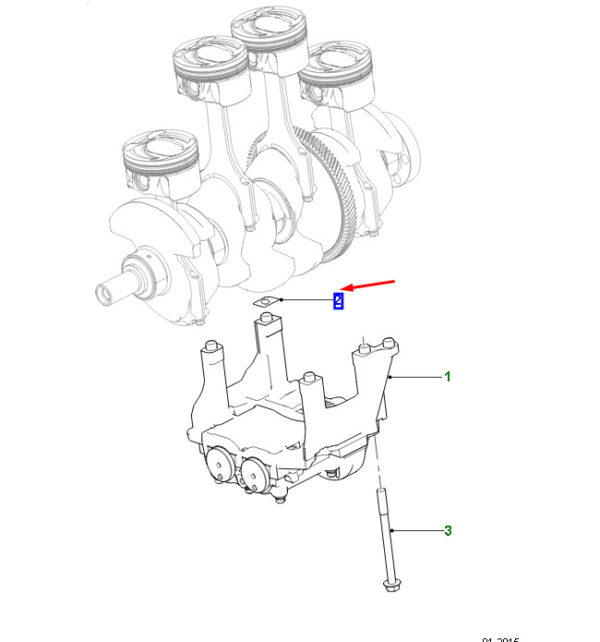 JDE28174 - Jaguar XE X760 Balancing Shaft Adjuster Disc JDE28174, Original Part