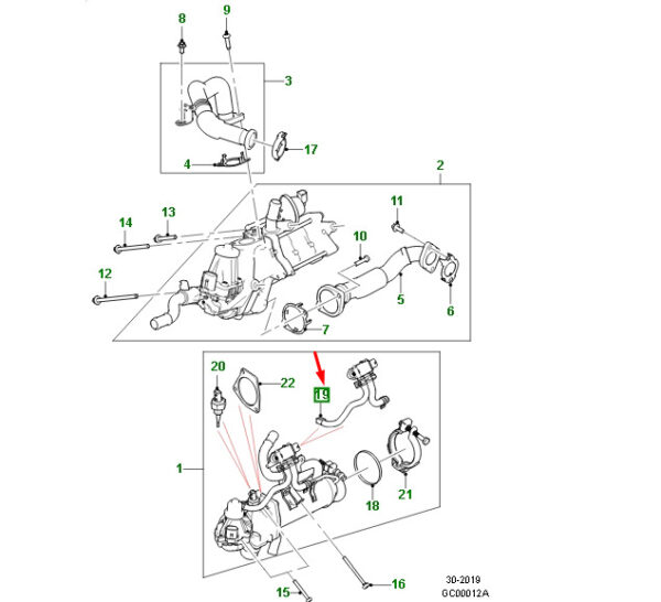JDE34394 - JAGUAR F-PACE X761 EGR Differential Pressure Sensor JDE34394 NEW ORIGINAL