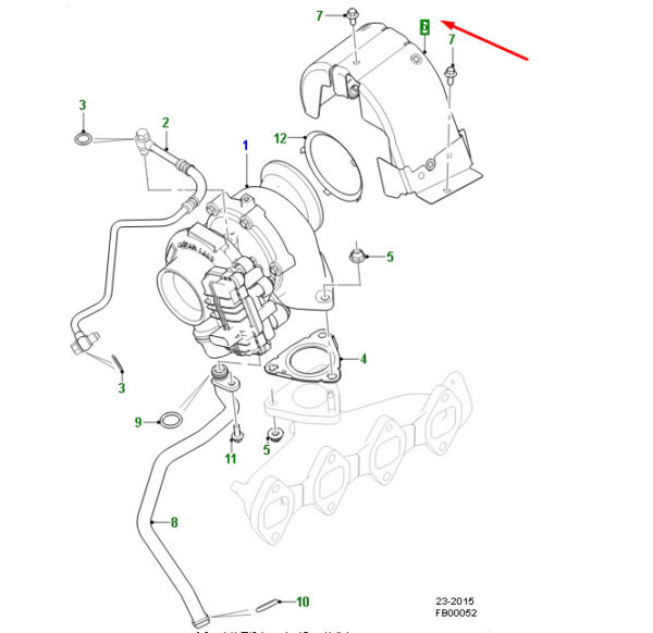 JDE36478 - Jaguar F-PACE X761 Turbo Heat Protection JDE36478, Original Part