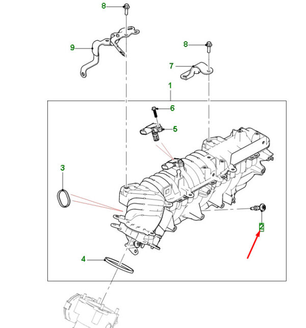 JDE38158 - JAGUAR F-PACE X761 Inlet Manifter Special Screw JDE38158 NEW GENUINE
